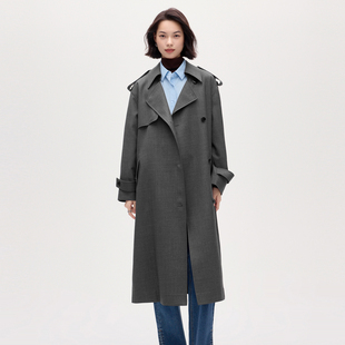 伊芙丽休闲气质穿搭风衣女装25春季新款时尚宽松外套1F9960531Q