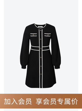 【商场同款】诗凡黎小香风千金连衣裙2023冬新款长裙女3EA493291