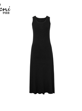 【商场同款】伊芙丽无袖收腰显瘦连衣裙2024秋装新款1EA693501K