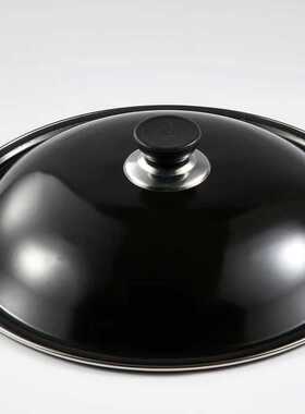 搪瓷锅盖家用炒锅锅盖通用32CM34厘米36公分搪瓷轻便包边黑高盖子