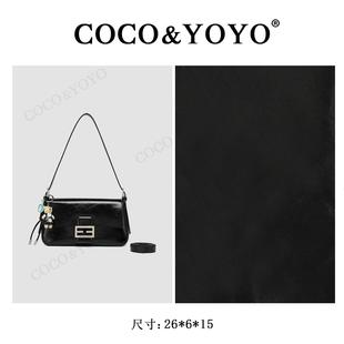 COCO&YOYO專柜奢品：新款 黑色 百搭高級腋下單肩斜挎包7320 時尚