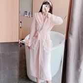 加厚睡衣女珊瑚绒秋冬季 韩版 睡袍甜美可爱家居服性感加绒保暖睡裙