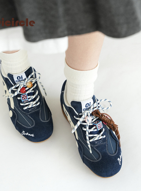 oicircle丨内增高6厘米厚底德训鞋女款休闲百搭运动德训赛车鞋