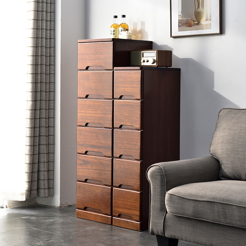 实木夹缝柜30/35/40cm抽屉式收纳