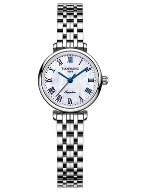 送老婆女友天王表小可爱复古贝母蓝针女士石英手表生日礼物31350