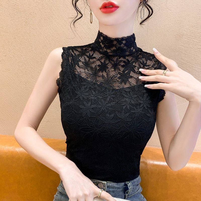 背心内爆款蕾丝半领秋冬2024高领花边搭加绒新款上衣女打底衫法式,女装/女士精品,抹胸,淘宝优惠券,粉丝福利购,淘宝优惠卷