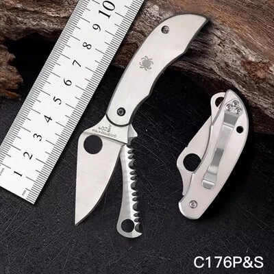 SPYDERCO美国蜘蛛多功能折叠小刀带开瓶器螺丝刀锯齿刀工具刀