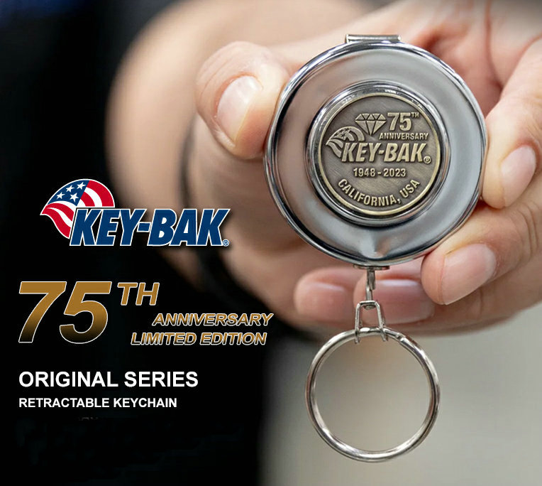 美国进口KEY-BAK75周年纪念款伸缩扣不锈钢链钥匙扣手咪户外挂扣