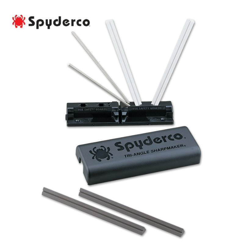 美国蜘蛛 Spyderco 204MF刀具定角磨刀器磨刀石磨石磨刀棒套装