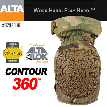 美国Alta  CONTOUR360-AltaLOk多地形迷彩户外战术护膝 运动护具