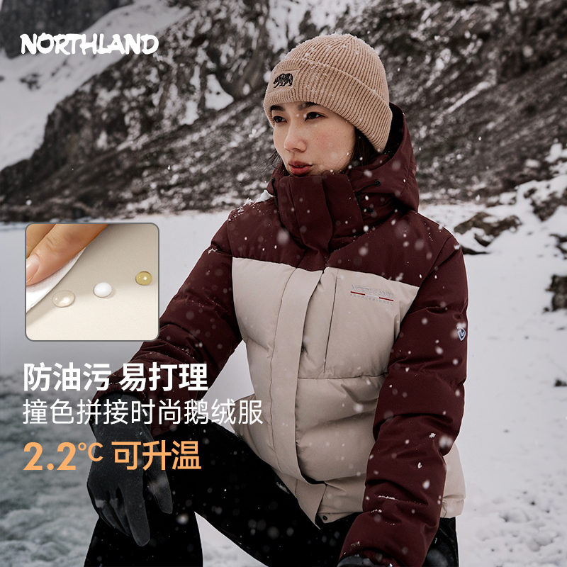 鹅绒服24冬季户外三防保暖羽绒衣