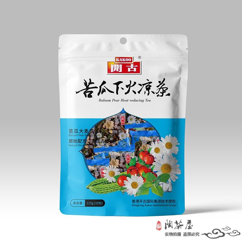苦瓜下火凉茶开古八宝茶含糖大麦山楂甘草菊花薄荷袋装烘焙代用茶