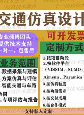 anylogic Sumo Carla联合彷真Vissim交通分析AirSim TranStar代做