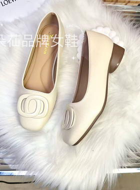 【品牌力荐】2025年新款春秋百搭浅口软皮软底平底单鞋女套脚9528