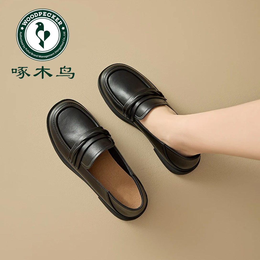 【朵苮品牌】英伦风百搭时尚舒适软底软面轻便小单鞋2531