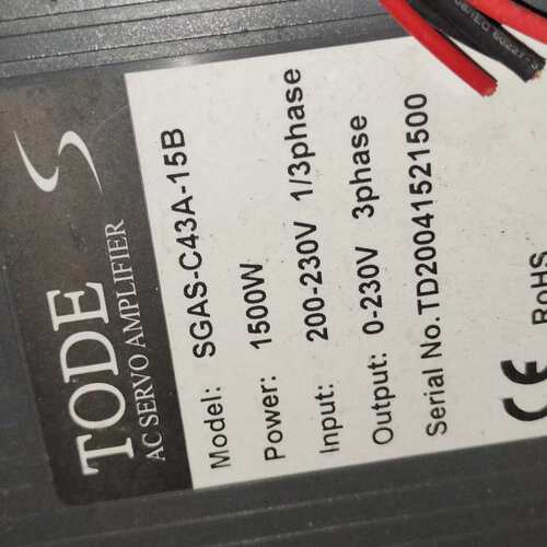 TODE伺服驱动器，型号SGAS-C43A-15B，1500--议价商品