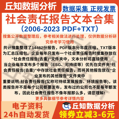 社会责任报告2006-2023年PDF+TXT可持续发展报告环境报告文本合集