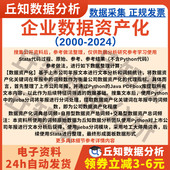 企业数据资产化2024 2000年上市公司数据Stata整理自用型和交易型