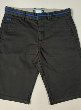 夏季男式修身弹力纯色百搭休闲五分裤 252263