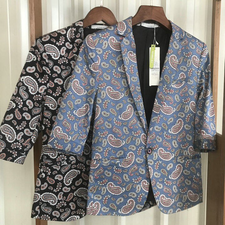 帅气修身英伦男士西服春秋韩版个性潮流七分袖小西装