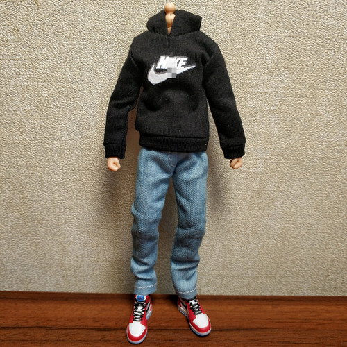 1/12兵人配件figma卫衣shf牛仔裤