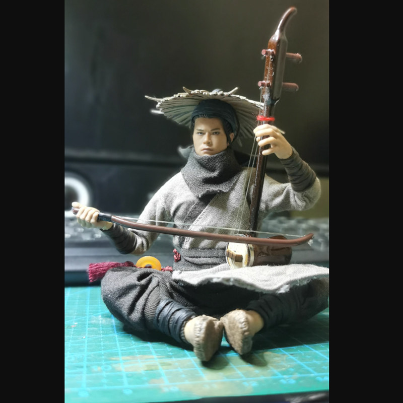 1/12古代兵人场景配件微缩二胡图片