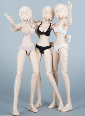 86TOYS龙山金属1/12半包胶女素体6寸diy可动人偶手办模型美术绘画