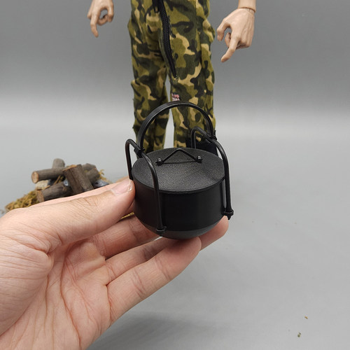 1/6兵人场景配件户外野炊吊锅