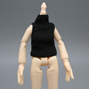 12分ob11妖精体D男D女D妹衣服bjd素体娃衣T恤无袖高领打底背心AZ