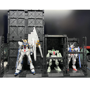 1/12兵人场景配件shf机娘格纳库6寸人偶手办模型高达地台展示架