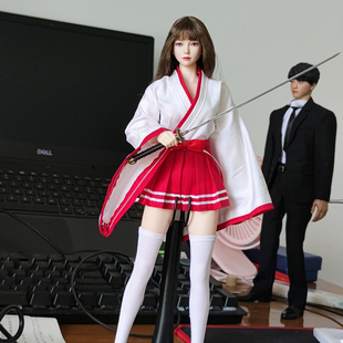 1/6兵人衣服配件日系和服百褶裙12寸潮流人偶包胶女素体tbl巫女服