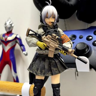 1/12兵人武器配件蜗之壳机娘m4a1突击步枪6寸女素体枪械模型mezco