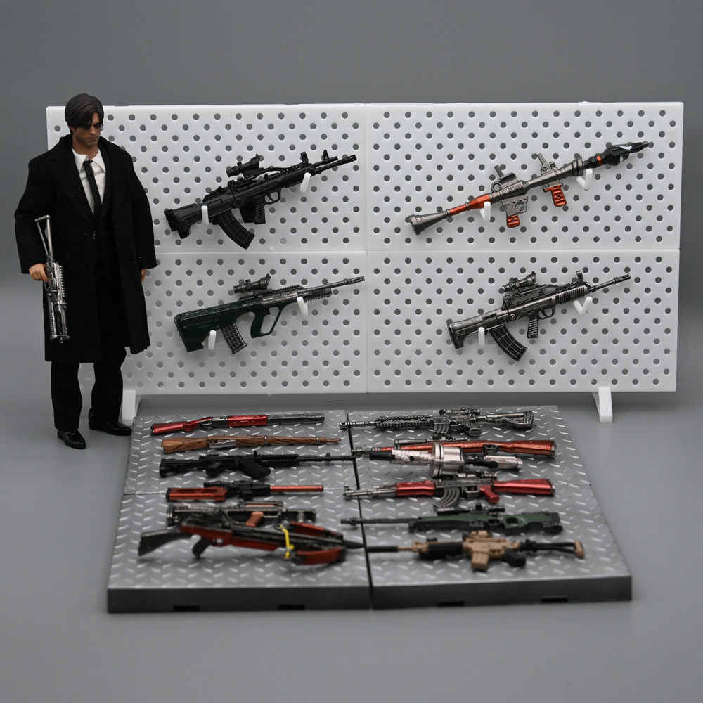 1/12兵人场景配件6寸人偶figma机娘素体改件微缩洞洞板武器架模型图片