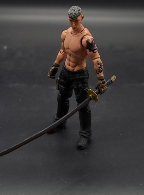 1/18兵人武器配件bfs暗源太刀3.75寸人偶素体diy行星绿谷武士长刀
