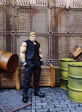 1/12兵人场景配件figma铁丝网围栏shf监狱栅栏6寸dam人偶路障模型