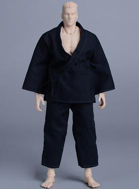 1/12古代兵人衣服配件romankey中国风汉服6寸男素体模型道袍娃衣