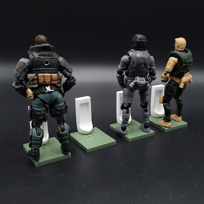 动物扭蛋场景配件微缩厕所马桶手办模型小便池食玩盒蛋摆件玩具