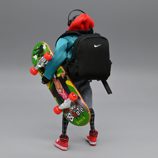 1/12千值练蜘蛛侠背包迈尔斯滑板耳机手机6寸机娘素体场景shf配件