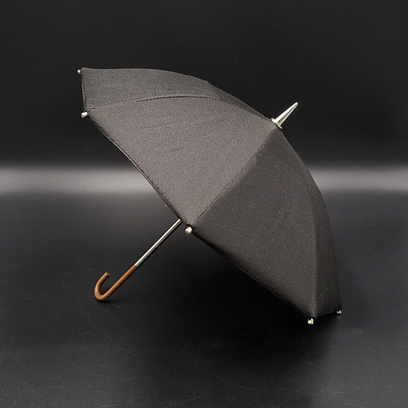 1/6分兵人场景配件微缩长柄黑色雨伞黑帮武器12寸素体手办模型bjd