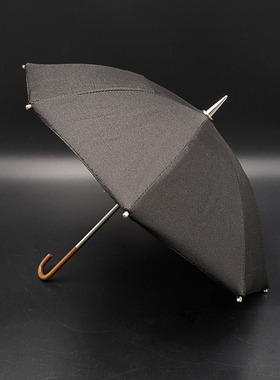 1/6分兵人场景配件微缩长柄黑色雨伞黑帮武器12寸素体手办模型bjd