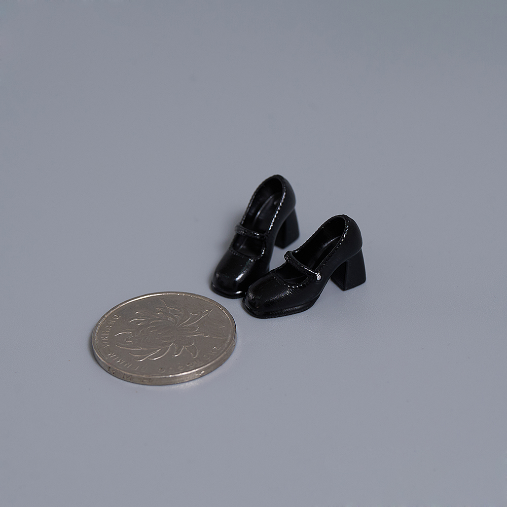 1/12兵人衣服配件jk玛丽珍高跟鞋