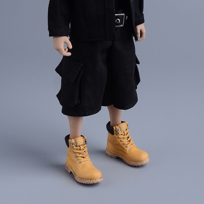 1/12工装马丁靴大黄鞋登山工人靴