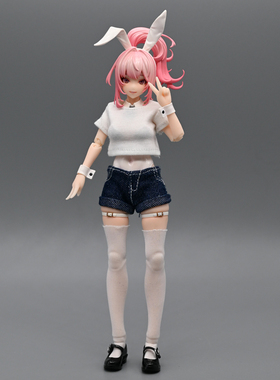 1/12兵人衣服配件figma牛仔短裤BJD娃衣6寸机娘人偶女素体T恤热裤