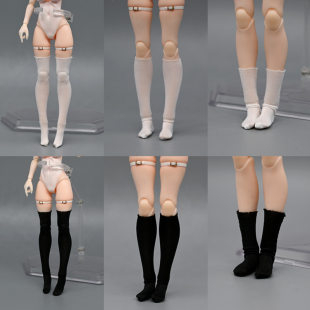 1/12兵人潮流人偶袜子长袜短袜冰丝长筒过膝袜6寸机娘女素体丝袜