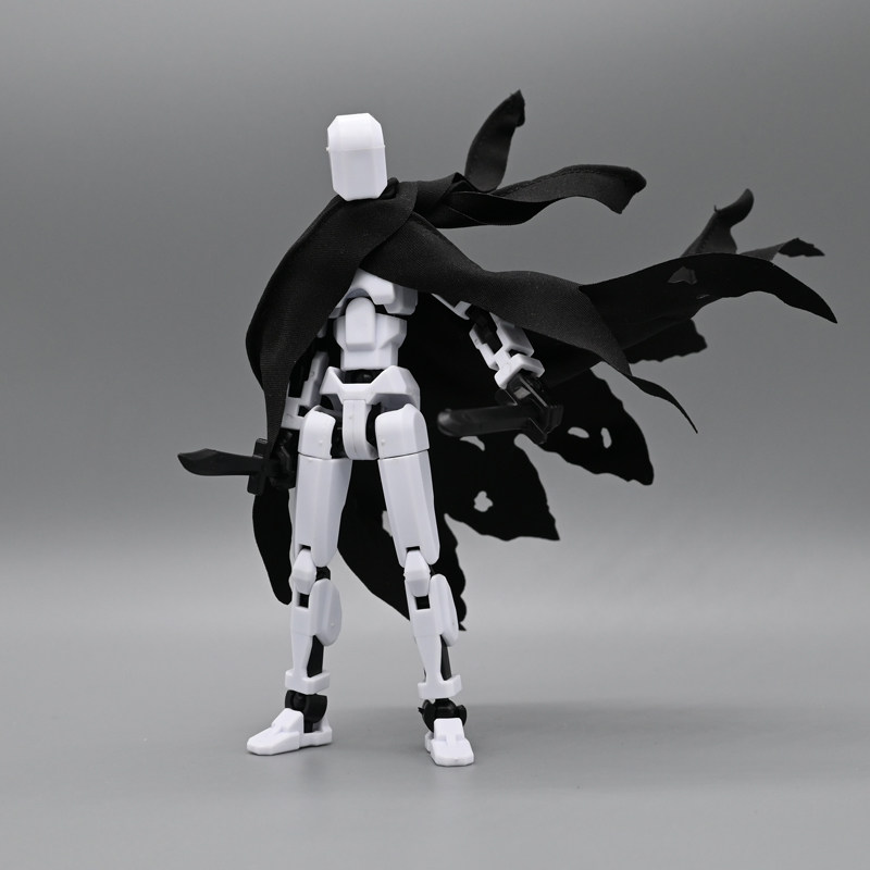 3d打印可动人偶衣服配件手办披风