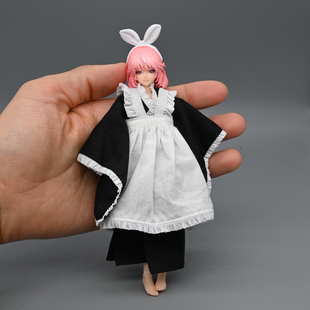 1/12兵人衣服6寸蜗之壳艾琳romankey机娘女素体和服女仆装bjd娃衣