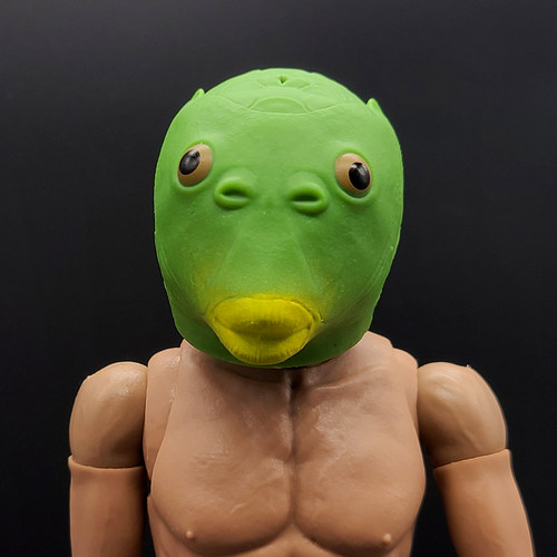 1/6兵人配件绿头面具潮流手办