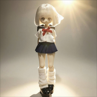 大12分阿巳3.0自由主张娃衣bjd素体学生水手服百褶裙jk学院风制服