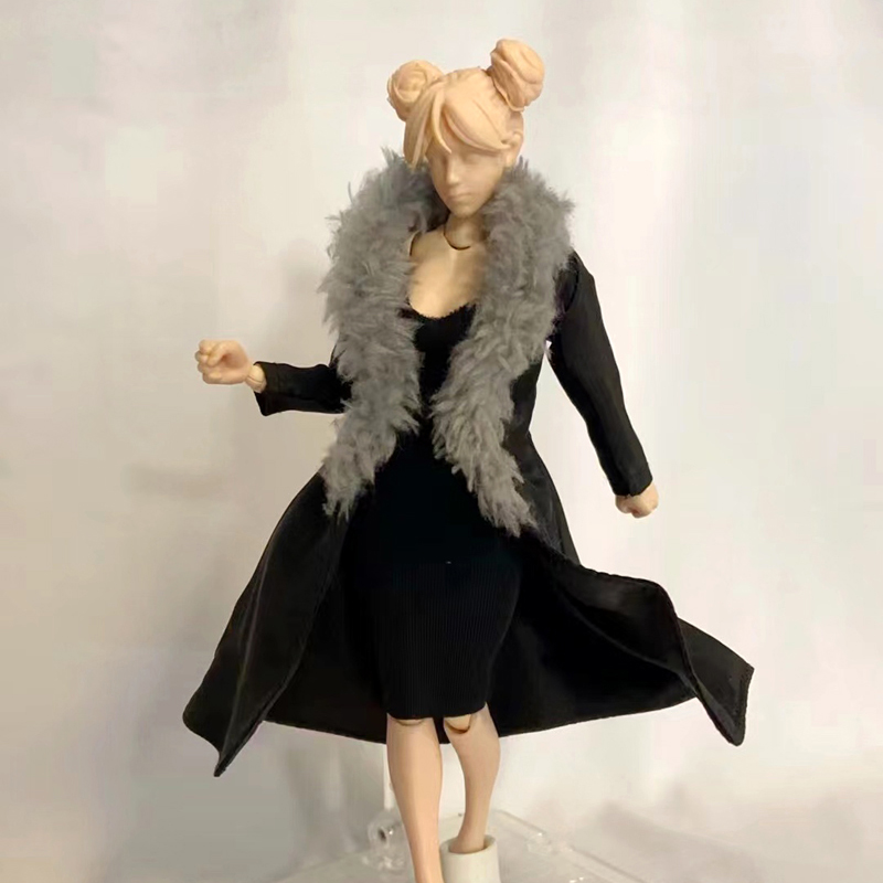 机娘女素体大衣风衣1/12兵人衣服
