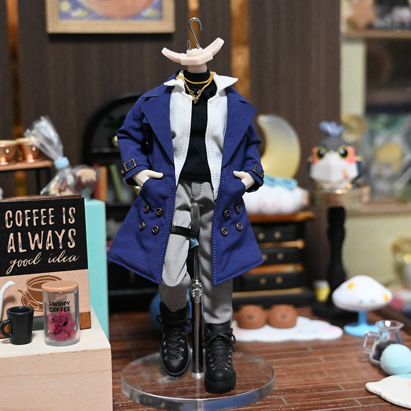 阿巳3.0西西里BJD素体风衣西裤